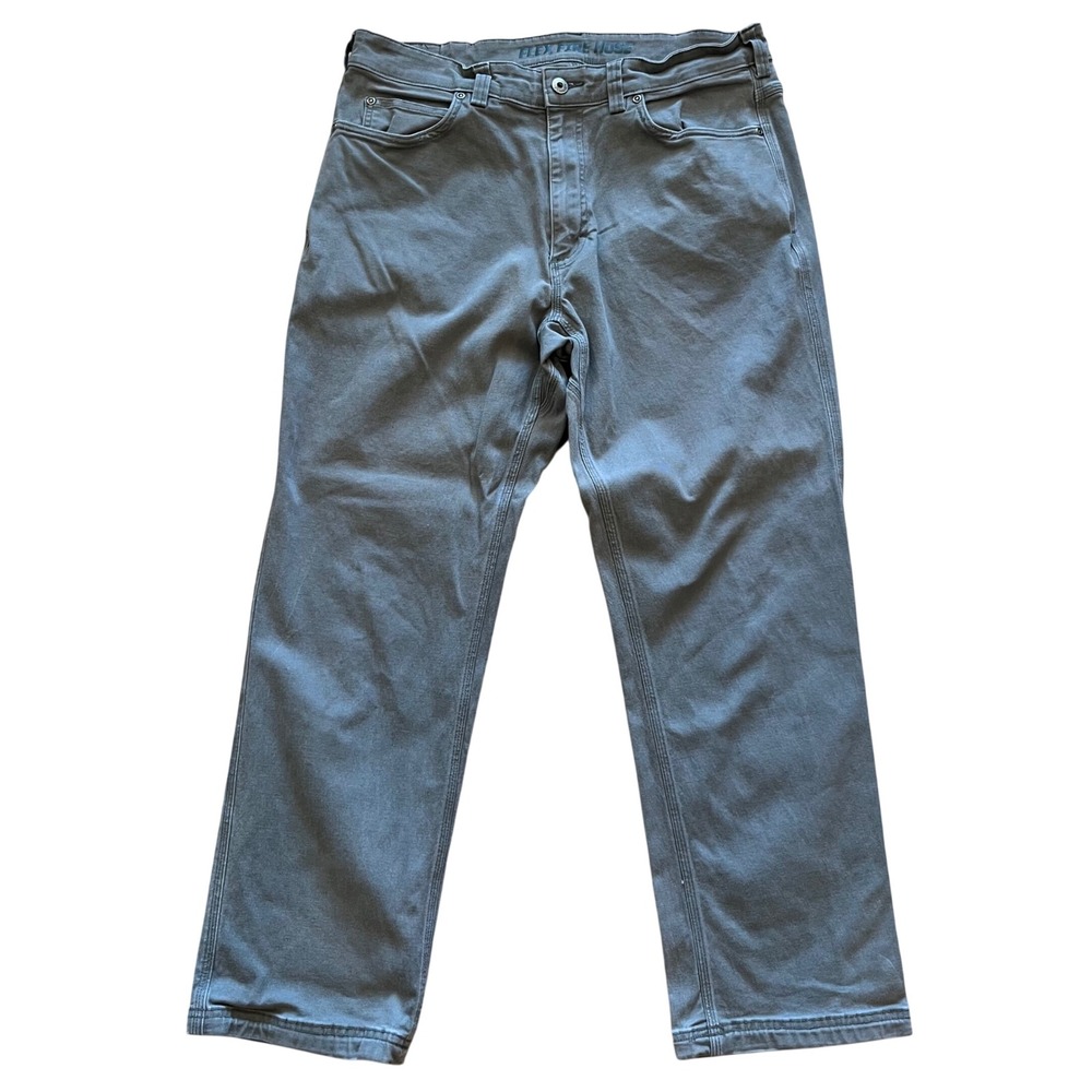 Duluth Trading Co Flex Fire Hose Relaxed Fit Gray Work Pants Mens 36x30